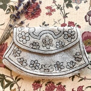 French 1920’s Art Deco Beaded Flapper Clutch with Belt Loop